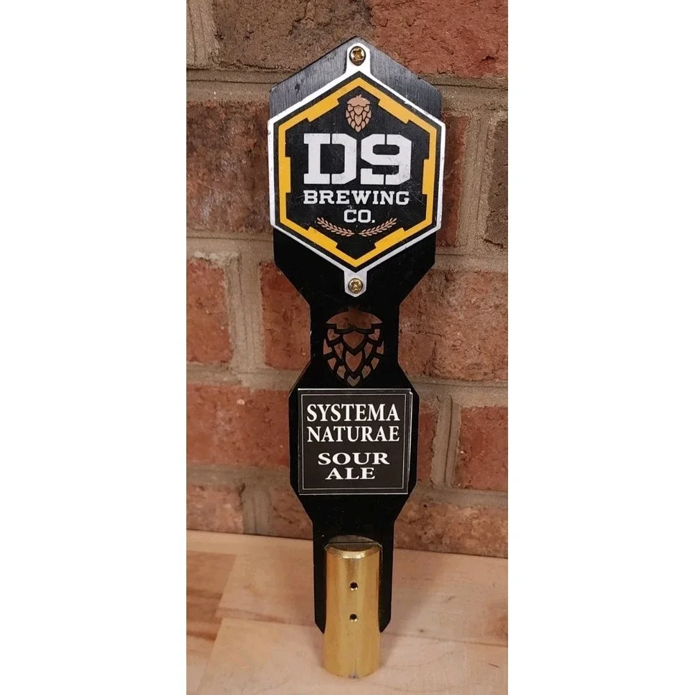 D9 Brewing Company Systema Naturae Sour Ale Craft Beer Draft Tap Handle NC
